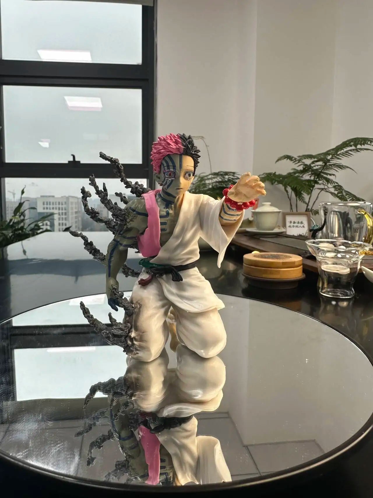 Demon Slayer Akaza Anime Action Figure Collectible Model (Approx. 17 cm)