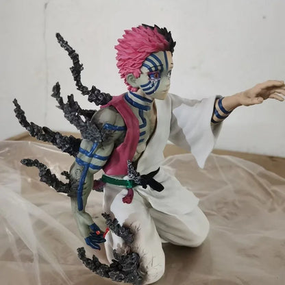 Demon Slayer Akaza Anime Action Figure Collectible Model (Approx. 17 cm)